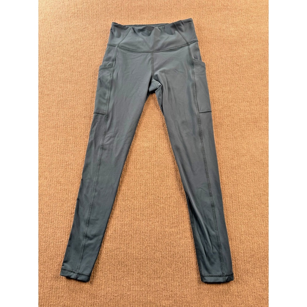 prAna Womens Blue‎ Gray Yoga Leggings with Pockets on Each Leg Size Small
